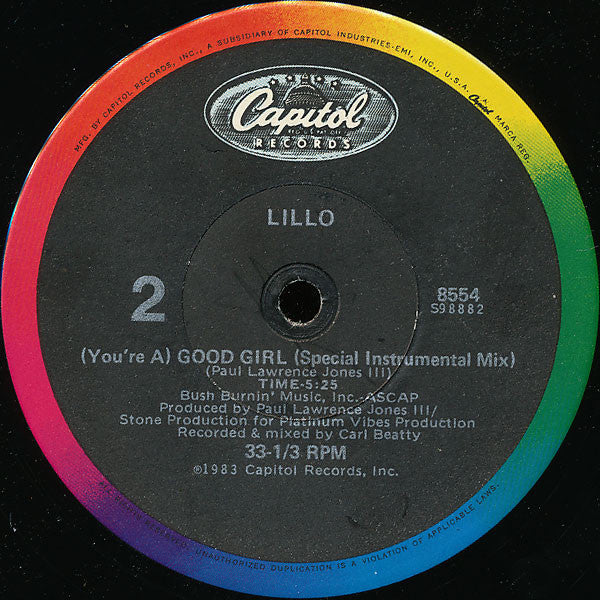 Lillo Thomas : (You're A) Good Girl (12", Single)