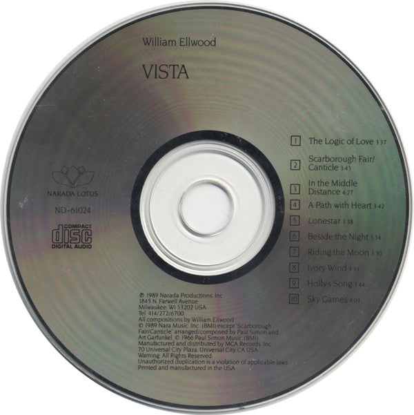 William Ellwood : Vista (CD)