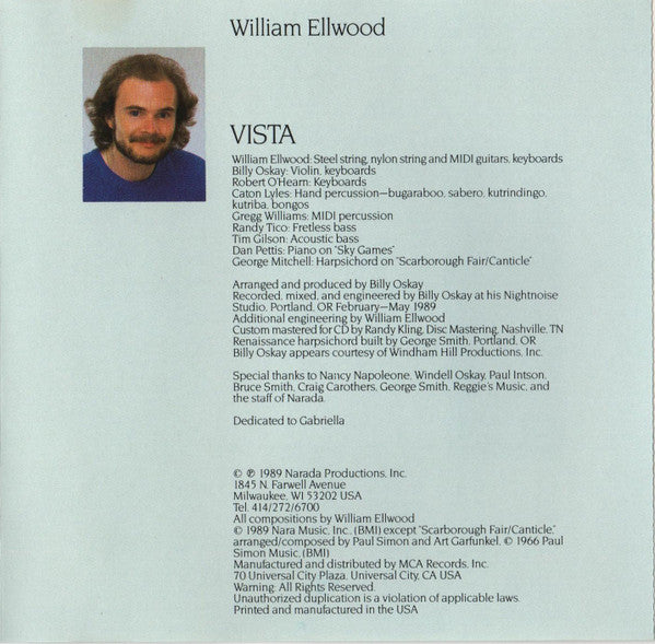 William Ellwood : Vista (CD)