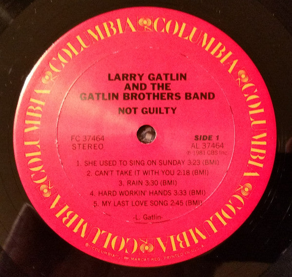 Larry Gatlin & The Gatlin Brothers : Not Guilty (LP, Album, Ter)