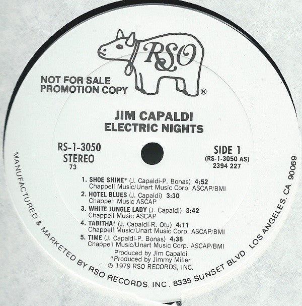 Jim Capaldi - Electric Nights (LP) (G+) - Endless Media