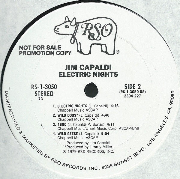 Jim Capaldi - Electric Nights (LP) (G+) - Endless Media