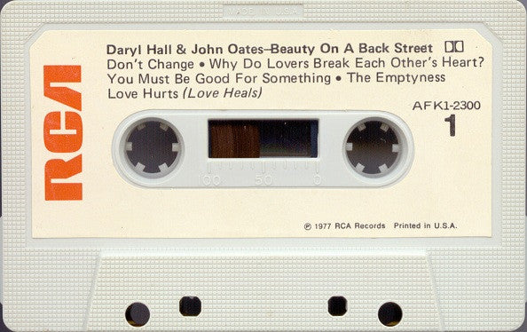 Daryl Hall & John Oates : Beauty On A Back Street (Cass, Album)