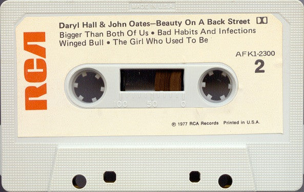 Daryl Hall & John Oates : Beauty On A Back Street (Cass, Album)
