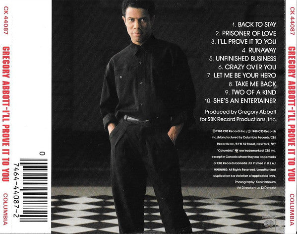 Gregory Abbott : I'll Prove It To You (CD, Album)