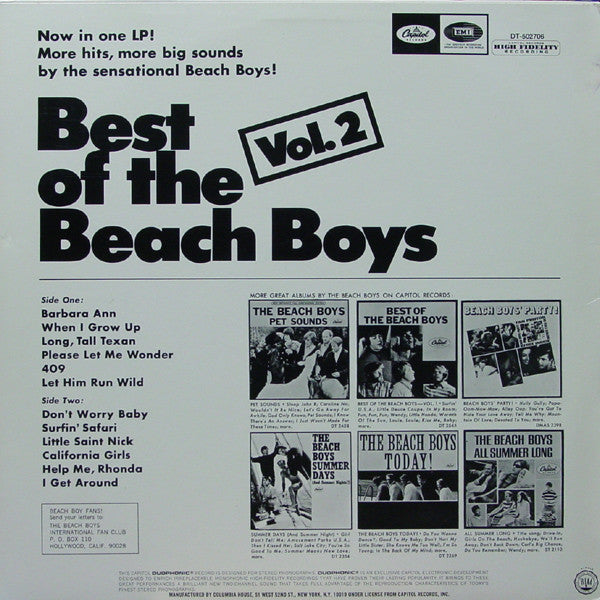 The Beach Boys : Best Of The Beach Boys, Vol. 2 (LP, Comp, Club, RE, Car)
