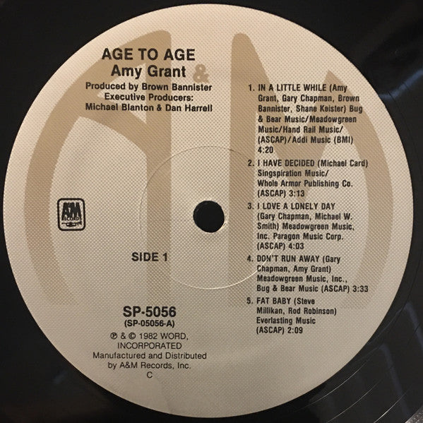 Amy Grant : Age To Age (LP, Album, RE)