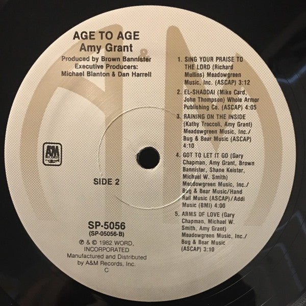 Amy Grant : Age To Age (LP, Album, RE)