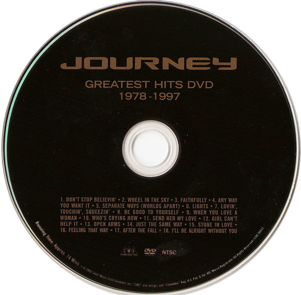 Journey : Greatest Hits DVD 1978-1997 (Music Videos And Live Performances) (DVD-V, Comp, NTSC)