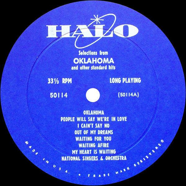 National Singers & National Orchestra : Selections From Oklahoma (And Other Standard Hits) (LP, Mono)