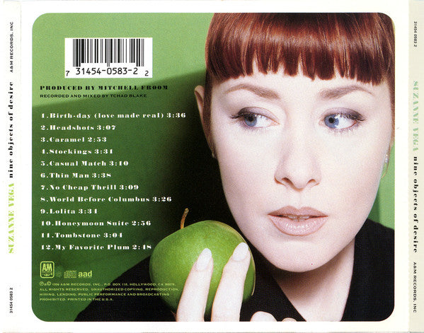 Suzanne Vega : Nine Objects Of Desire (CD, Album, PMD)