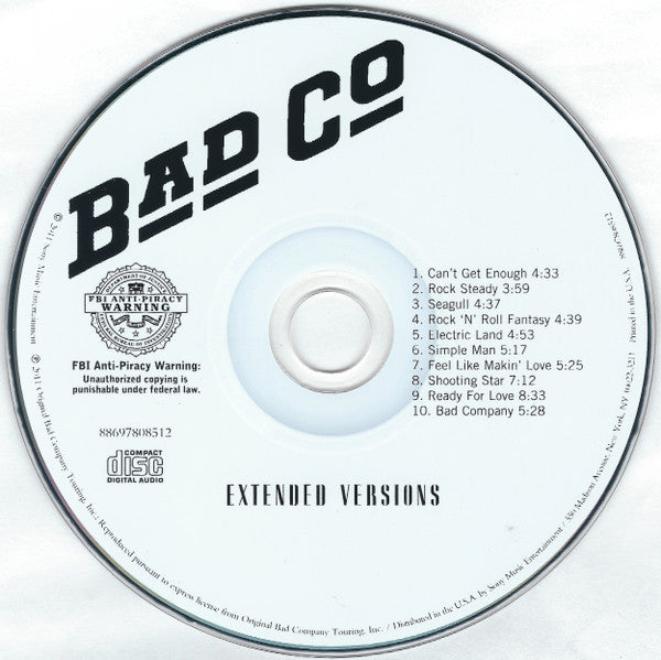 Bad Company (3) : Extended Versions (CD, Album)