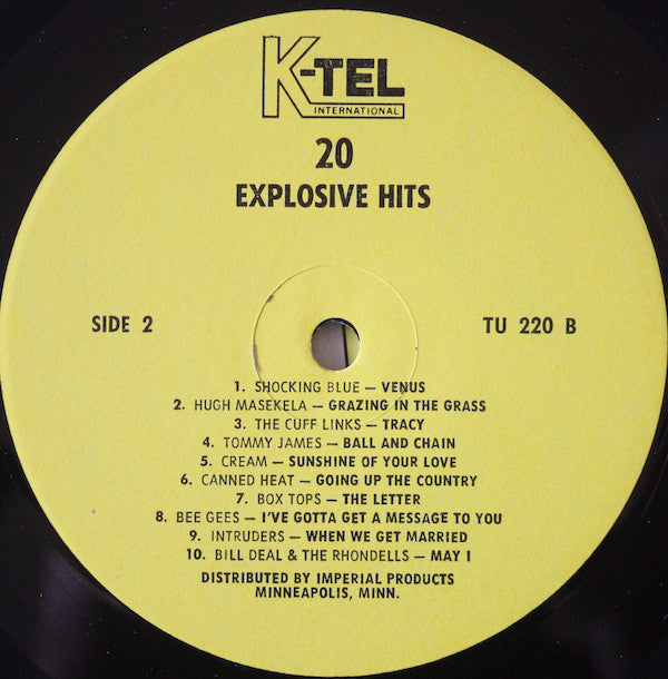 Various : 20 Explosive Hits (LP, Comp)