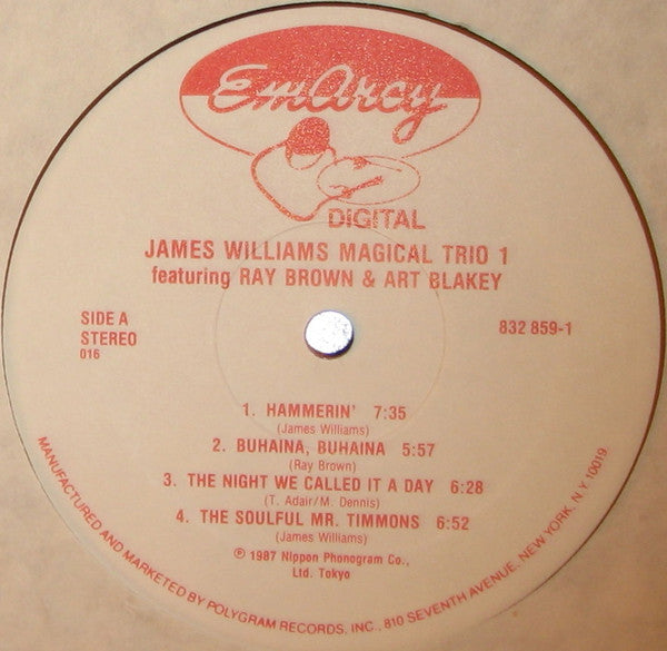 James Williams  - Magical Trio 1 (LP) (VG) - Endless Media