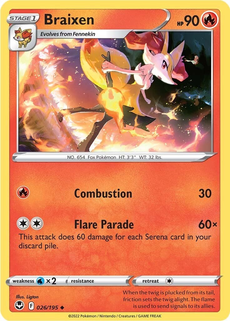 Braixen [SWSH12 - 026/195] Pokemon Trading Card