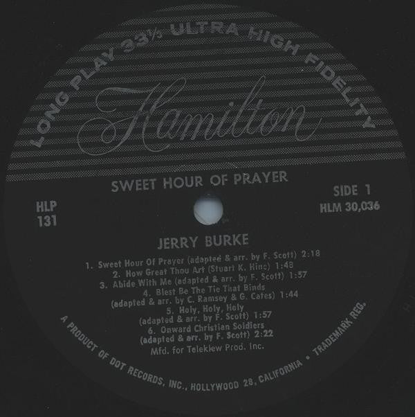 Jerry Burke : Sweet Hour Of Prayer (LP, Album, Mono)