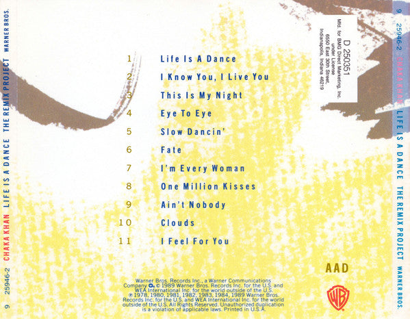 Chaka Khan : Life Is A Dance - The Remix Project (CD, Comp, Club)