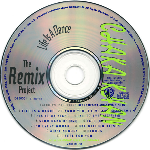 Chaka Khan : Life Is A Dance - The Remix Project (CD, Comp, Club)