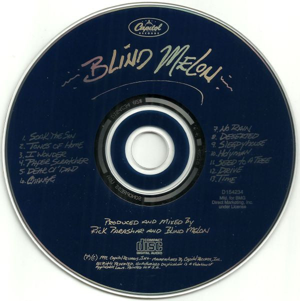 Blind Melon : Blind Melon (CD, Album, Club, RE, RP)