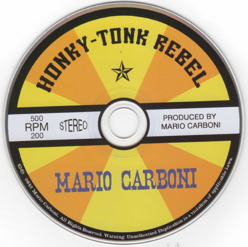 Mario Carboni : Honky-Tonk Rebel (CD)