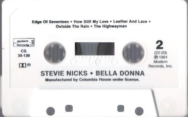 Stevie Nicks : Bella Donna (Cass, Album, Club, Dol)