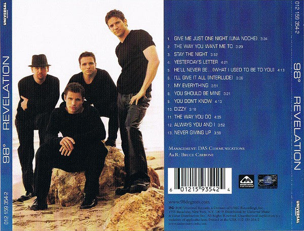 98 Degrees : Revelation (CD, Album, Enh)
