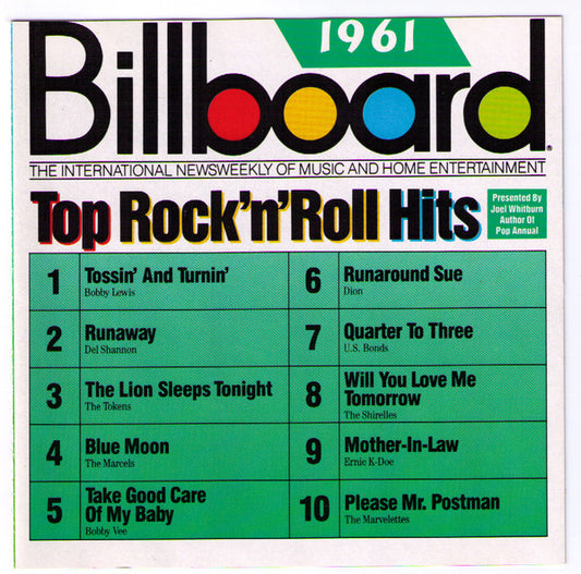 Various : Billboard Top Rock'N'Roll Hits - 1961 (CD, Comp, RE)