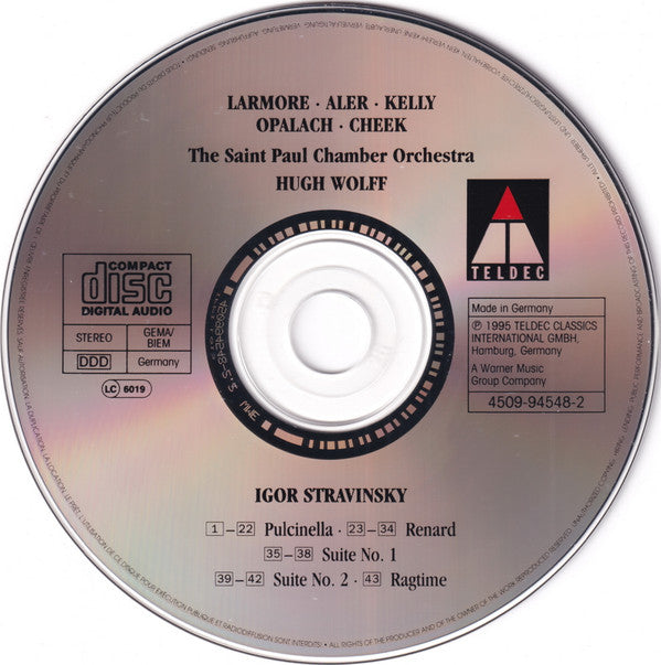 Igor Stravinsky / The Saint Paul Chamber Orchestra, Hugh Wolff : Pulcinella - Renard  - Suites 1&2 - Ragtime (CD, Album)