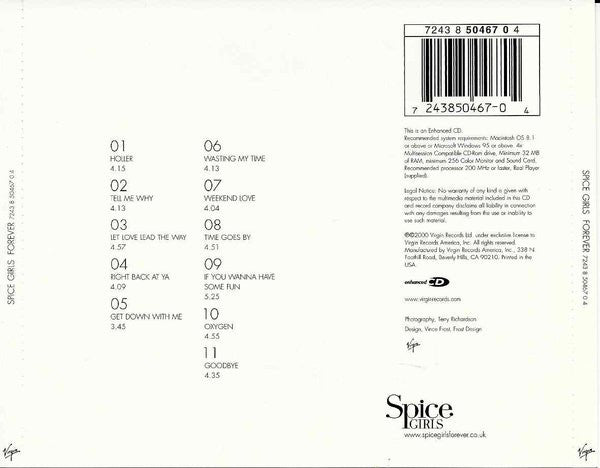 Spice Girls : Forever (CD, Album, Enh)