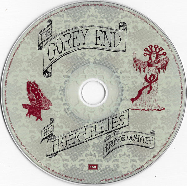 The Tiger Lillies With Kronos Quartet : The Gorey End (CD, Album, RE)