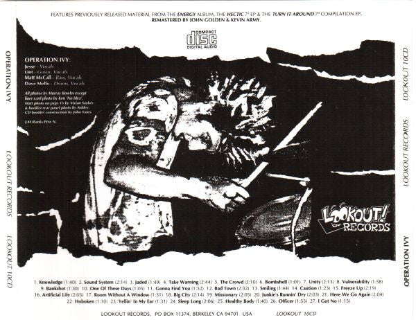 Operation Ivy : Operation Ivy (CD, Comp, RM)