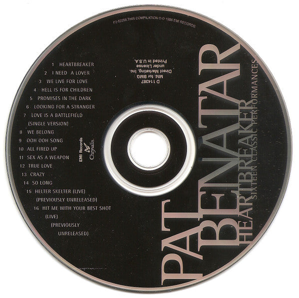Pat Benatar : Heartbreaker (Sixteen Classic Performances) (CD, Comp, Club)