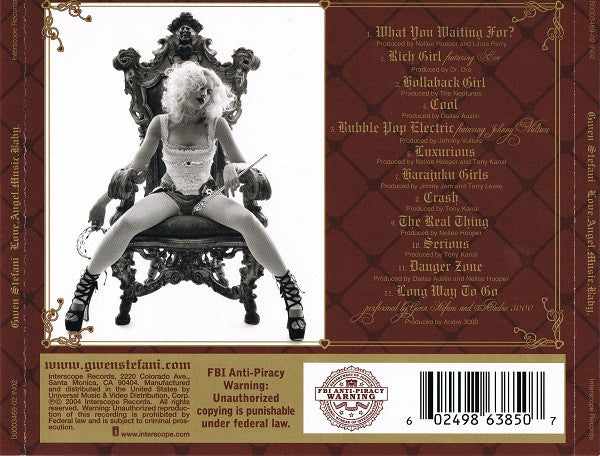 Gwen Stefani : Love.Angel.Music.Baby. (CD, Album)
