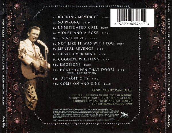 Pam Tillis : It's All Relative - Tillis Sings Tillis (HDCD, Album)