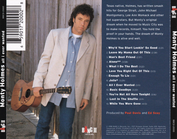 Monty Holmes : All I Ever Wanted (HDCD, Album)