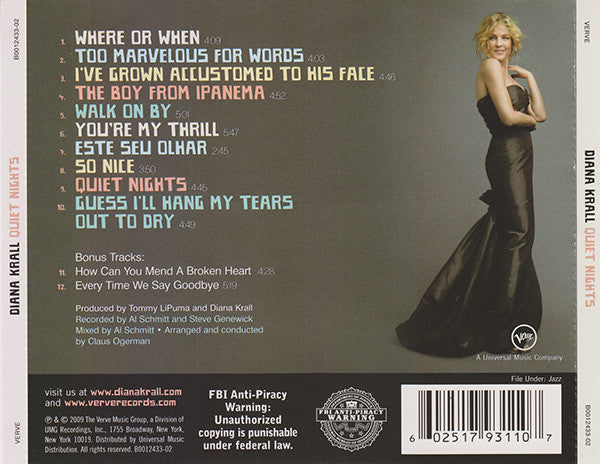 Diana Krall : Quiet Nights (CD, Album, Ltd)