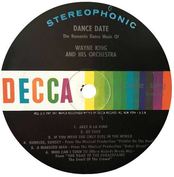 Wayne King And His Orchestra - Dance Date (LP) (VG) - Endless Media