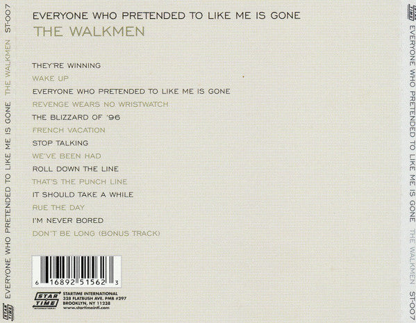 The Walkmen : Everyone Who Pretended To Like Me Is Gone (CD, Album)
