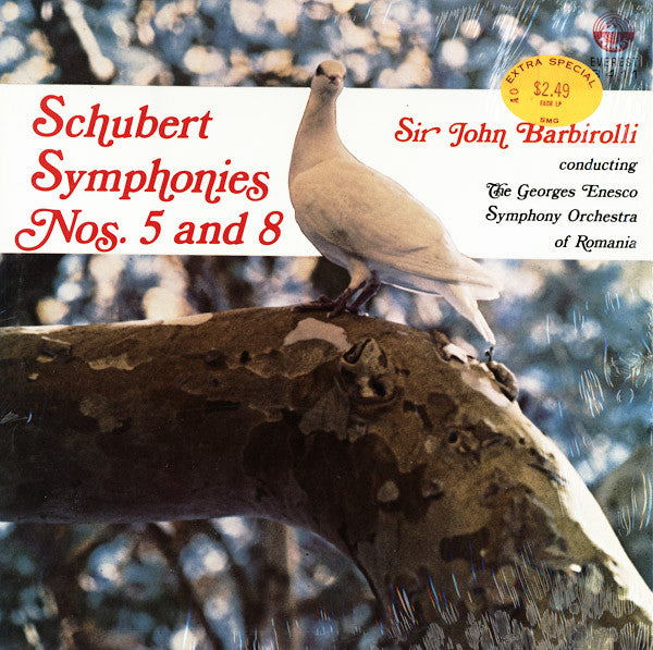 Franz Schubert, Sir John Barbirolli Conducting Orchestra Simfonică A Filarmonicii De Stat "George Enescu" : Schubert Symphonies Nos. 5 And 8 (LP, Album, RE)