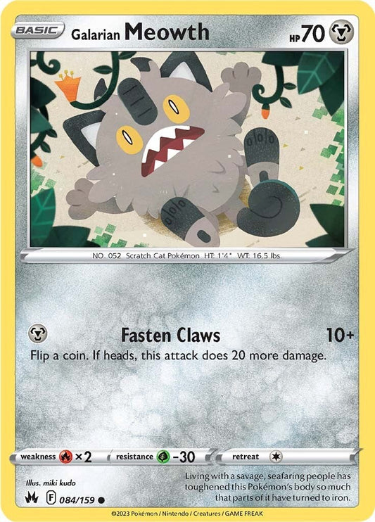 Galarian Meowth [CRZ - 084/159] Pokemon Trading Card