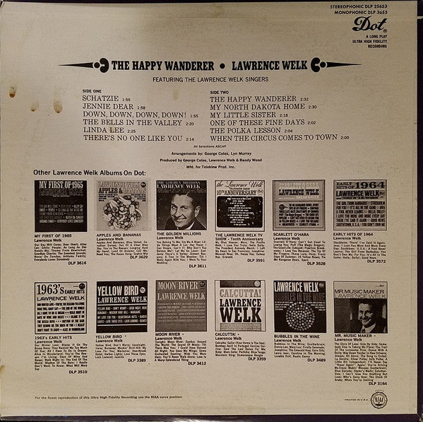 Lawrence Welk : The Happy Wanderer (LP, Album)