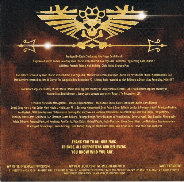 Five Finger Death Punch : The Wrong Side Of Heaven And The Righteous Side Of Hell, Volume 1 (CD, Album + CD + Dlx)