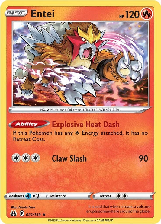 Entei [CRZ - 021/159] Pokemon Trading Card