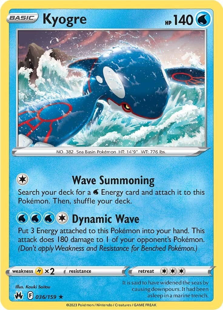 Kyogre [CRZ - 036/159] Pokemon Trading Card