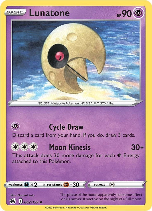 Lunatone [CRZ - 062/159] Pokemon Trading Card