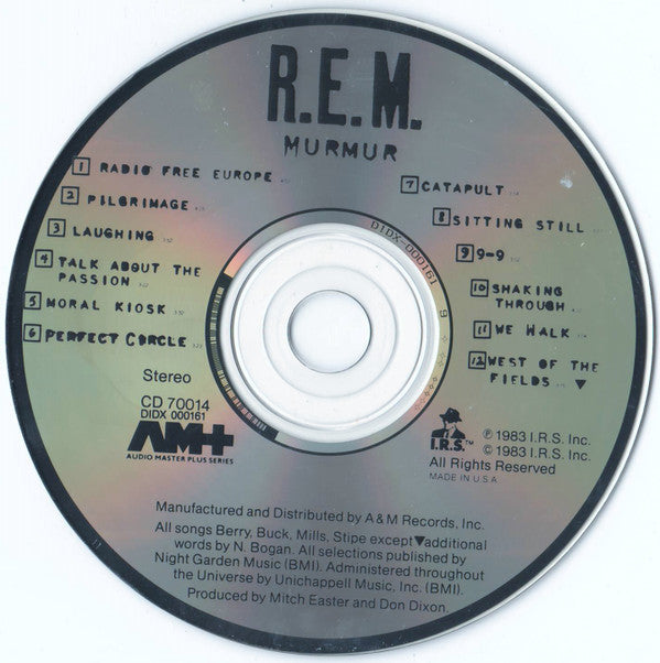 R.E.M. : Murmur (CD, Album, RE, RP)