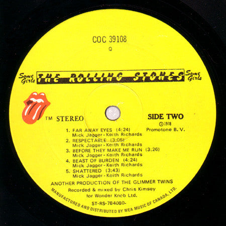 The Rolling Stones : Some Girls (LP, Album, 2nd)