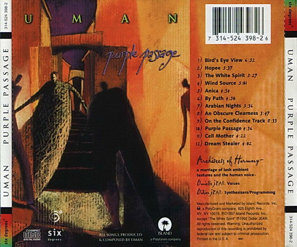Uman : Purple Passage (CD, Album)