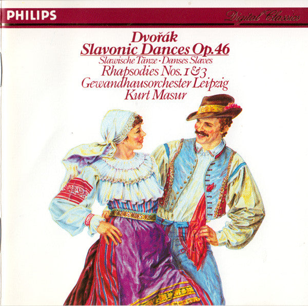 Antonín Dvořák - Gewandhausorchester Leipzig • Kurt Masur : Slavonic Dances Op. 46 / Slawische Tänze • Danses Slaves (CD, Album)