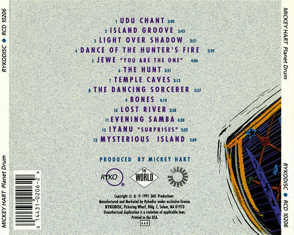 Mickey Hart : Planet Drum (CD, Album)